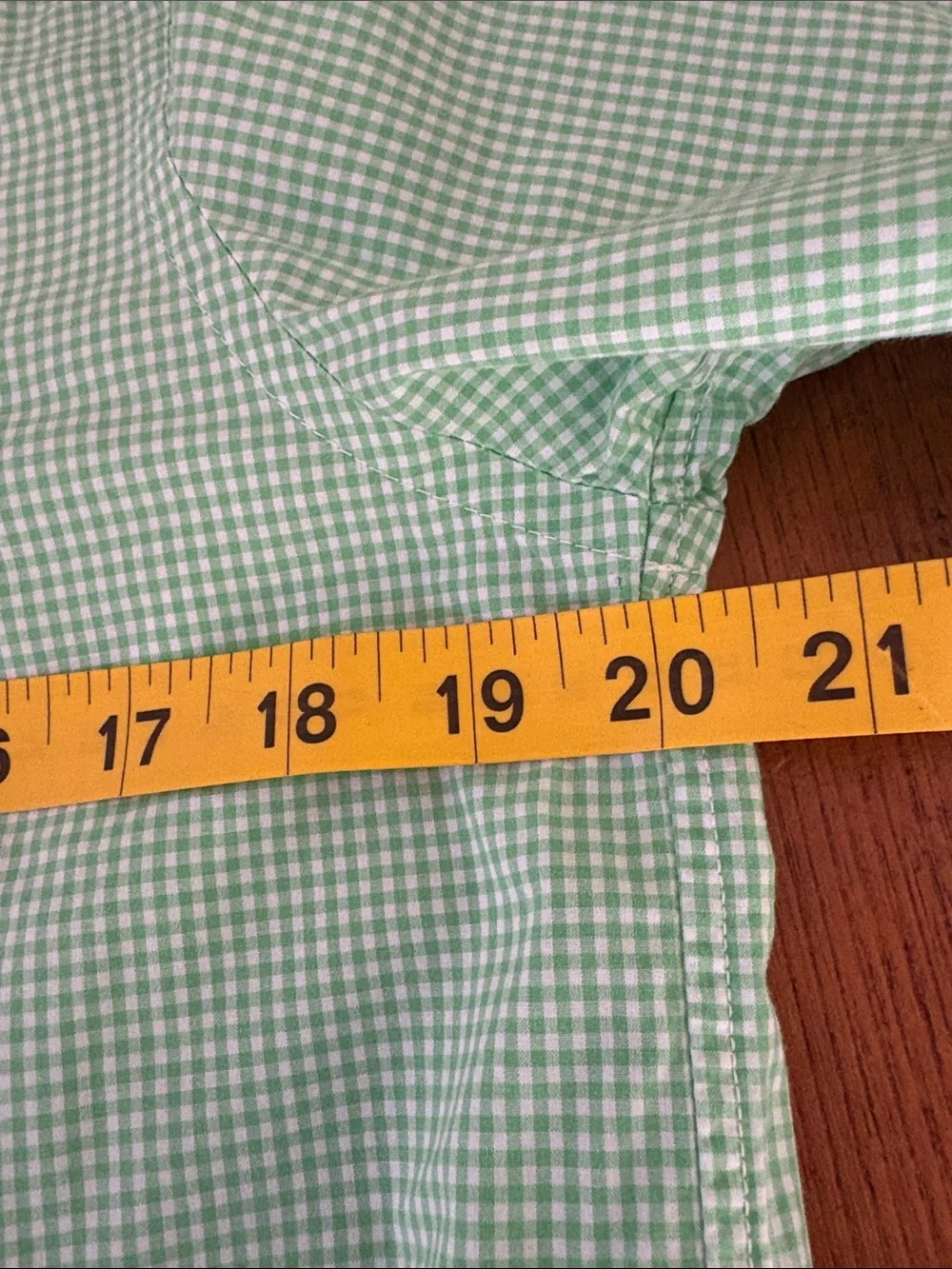 Ralph Lauren Youth Green Gingham Button Down Pink Pony Logo Dress Shirt Sz XL